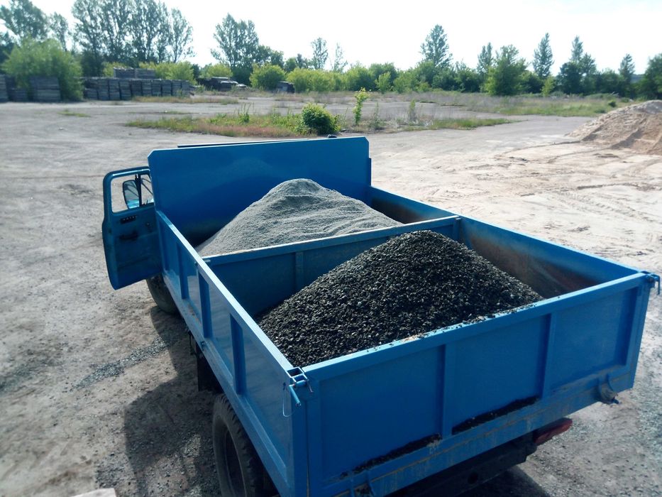 Щебінь, Відсів, Пісок,Пісок річковий , Камінь, Чорнозем