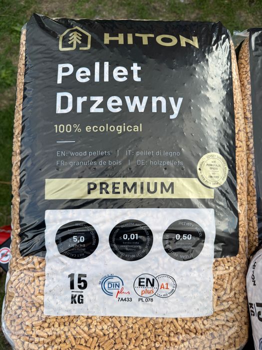 POLSKI Pellet sosnowy HITON Premium Certyfikat A1 ENplus DINplus