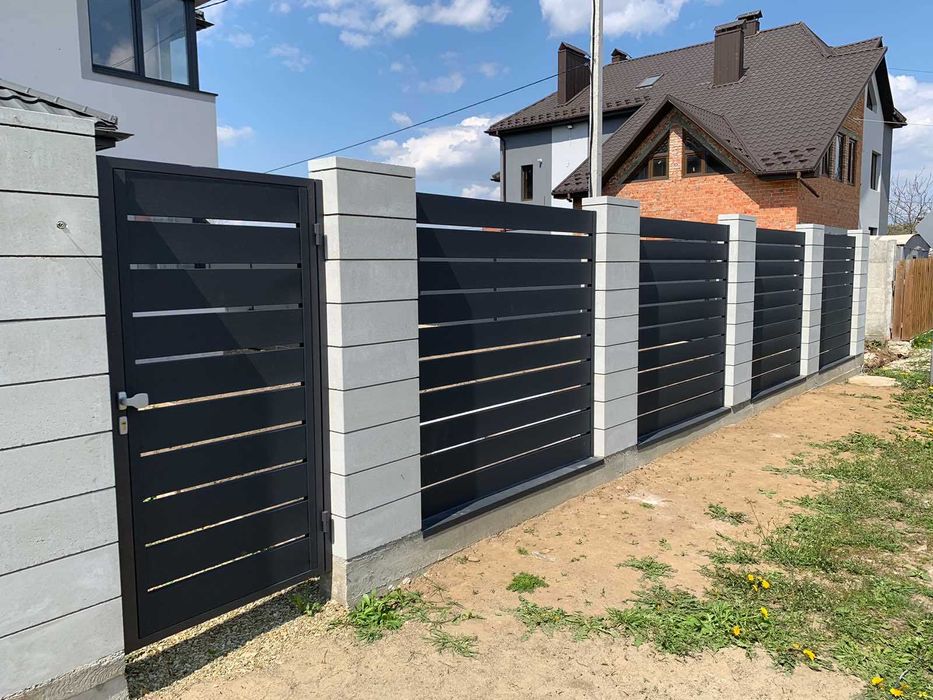паркан,огорожа  Ранчо та Жалюзі, ворота розпашні, ворота розсувні