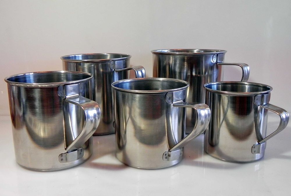 Набір кухлів, Набор Кружек (5шт) нержавійка, нержавейка