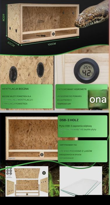 NOWE TERRARIUM Fabrycznie Zapakowane 100X60X60 !!! NAJTANIEJ