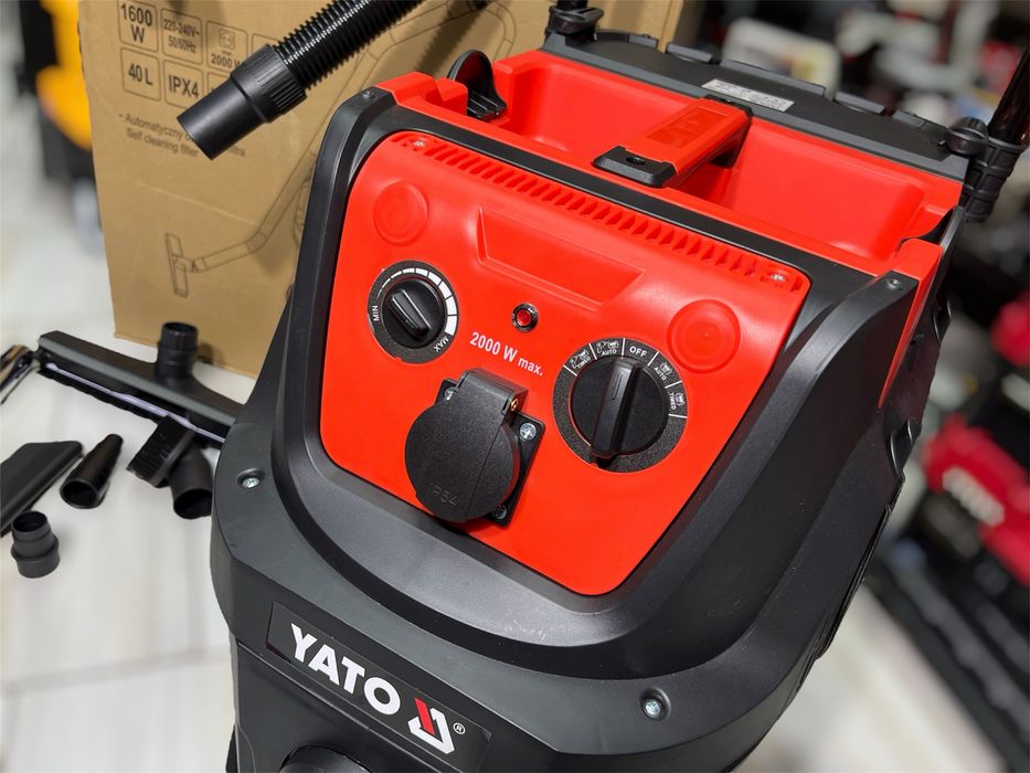 Пылесос с автоматическим встряхиванием YATO - 1600 Вт, 40 л бак