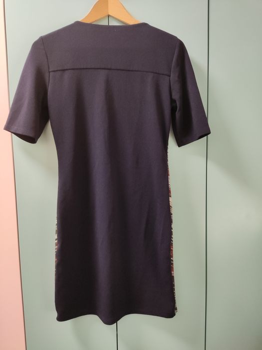 Vestido mulher listrado manga curta listrado