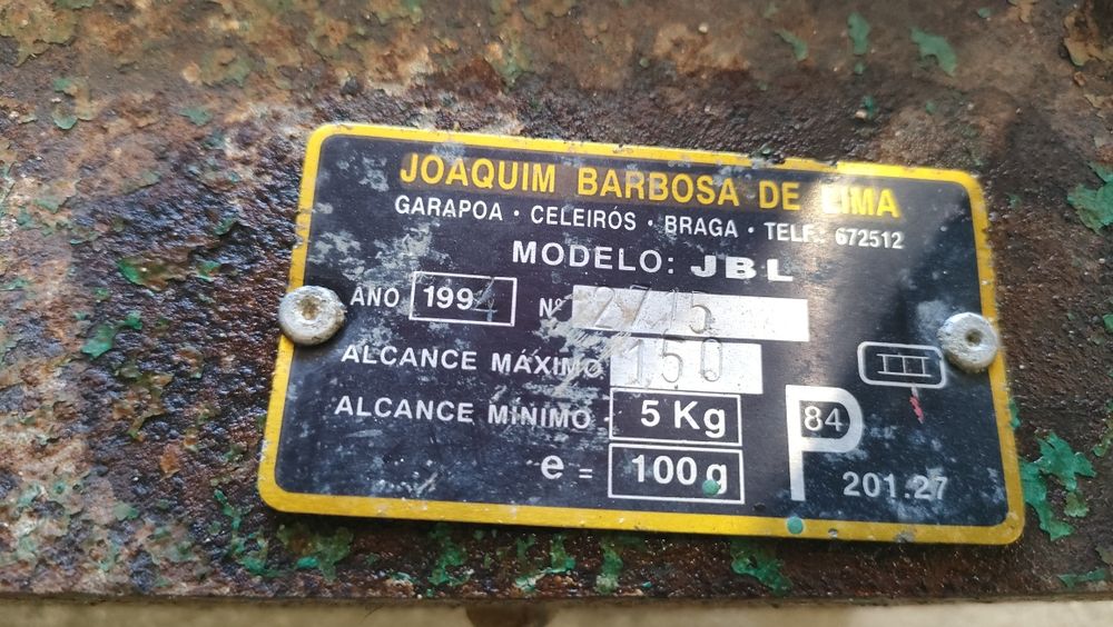 Balança decimal 150kgs.