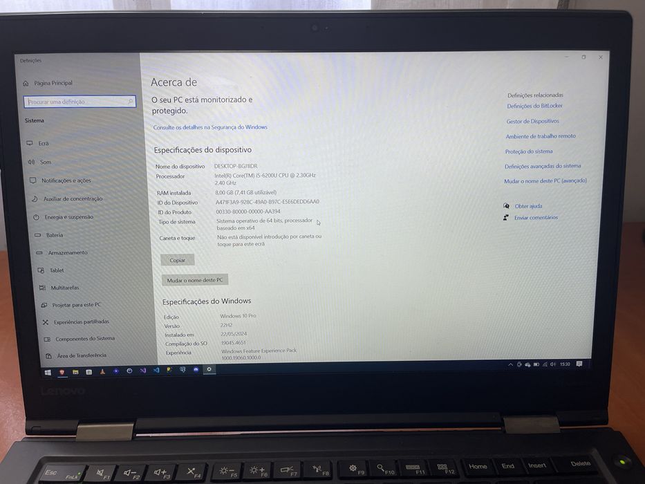 Lenovo Thinkpad x1 Carbon i5-6200U, 8GB RAM, 256 GB NVMe M.2 SSD