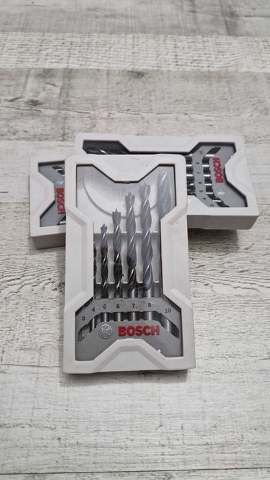 Jogo de 7 Brocas para Madeira Bosch (3-10mm) – Novas e Seladas