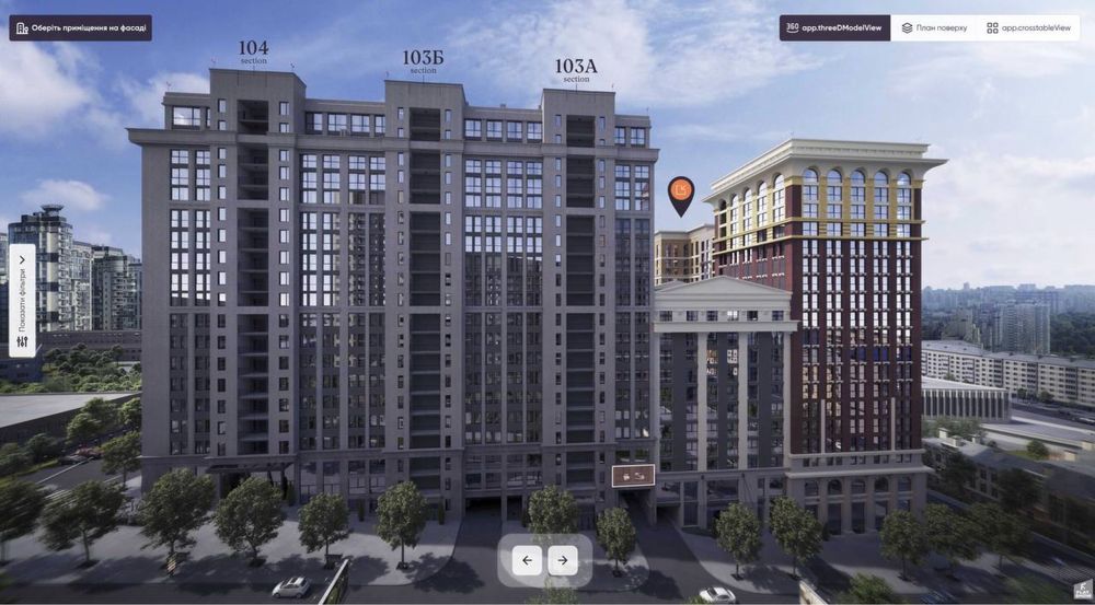 Без % Чудова 1к квартира в ЖК бізнес класу Stanford Предславинська 35