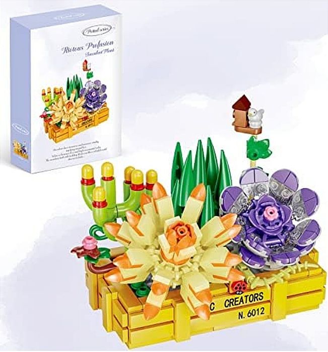 АКЦІЯ! Конструктор 6012 Сукуленти, квіти, 401 деталь