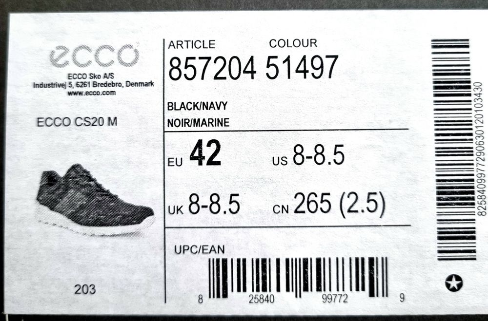 Nowe buty ECCO CS20 M męskie r.42