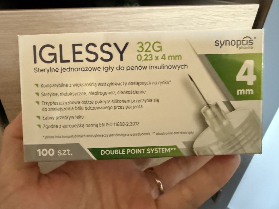 Piny insulinowe + GRATIS igły 4mm