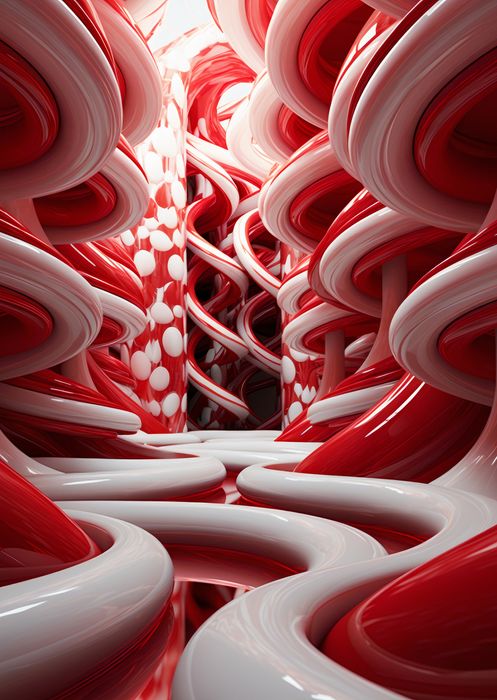 Plakat 67,5x95cm Czerwone Wiry