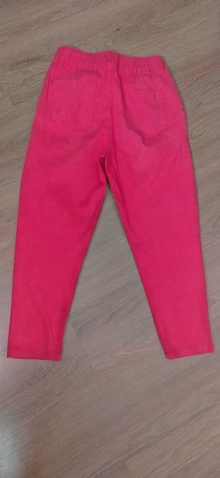 Штанці, брюки на високій посадці червоні