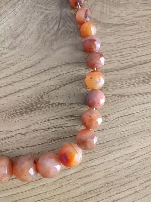 Бусы агат  винтаж 45см