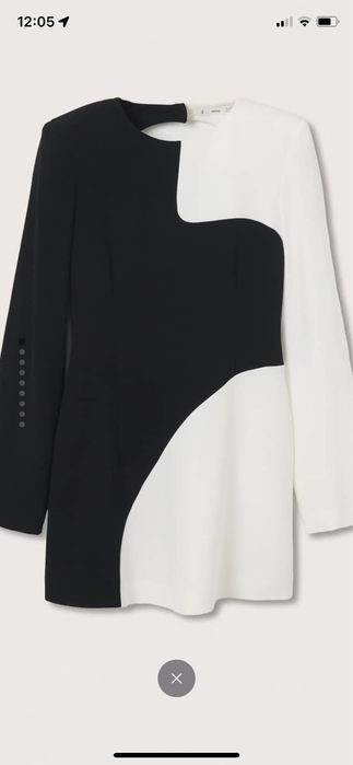 Vestido Bi color sem costas Mango S