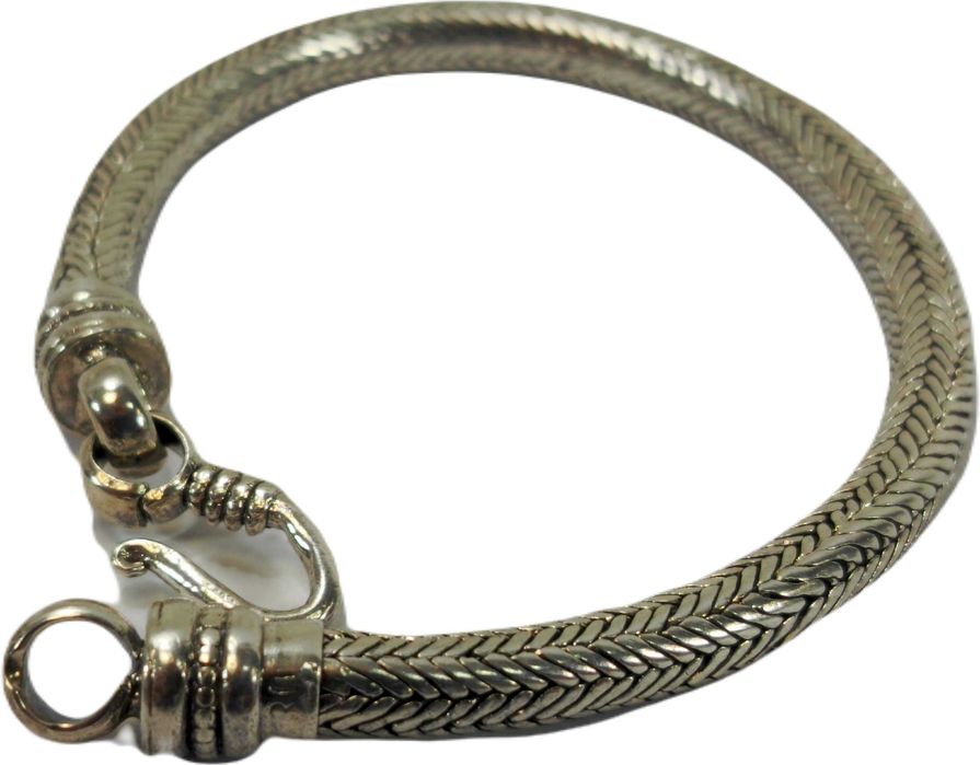 Srebrna bransoletka żmijka 38,5g 925