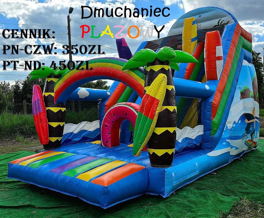 Wynajem dmuchaniec dmuchańca zjeżdżalnia 4 MODELE DUŻY POPCORN Wata cu
