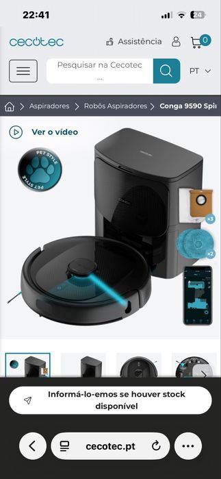 Aspirador Robot com Mopa Cecotec Conga 9590 Spin Revolution Ultra Pow