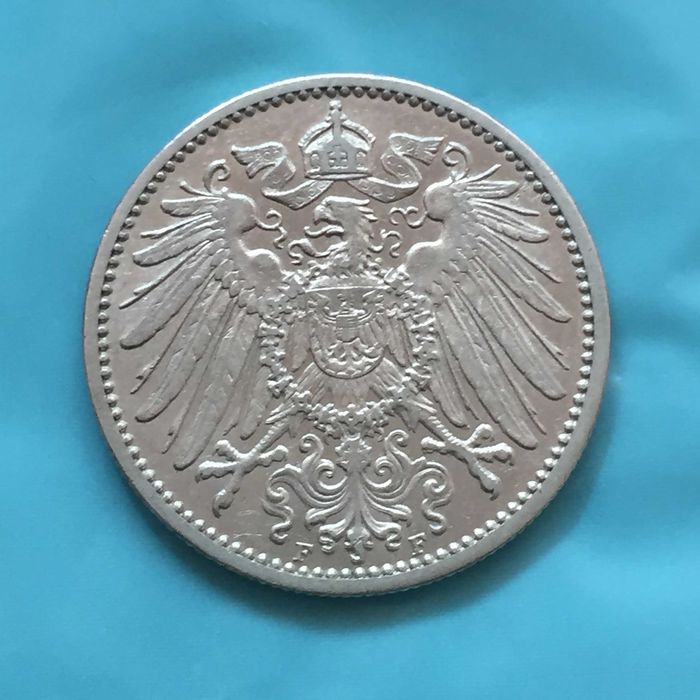 Alemanha - 1 MARK 1910-F - prata