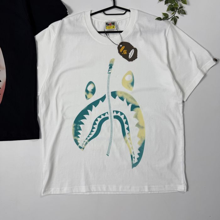 Футболка Bape Tie Die Shark S-XL a bathing ape тай дай акула бейп