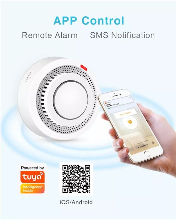 Detector incêndio/Fumo, CO2 (Novo) wifi tuya