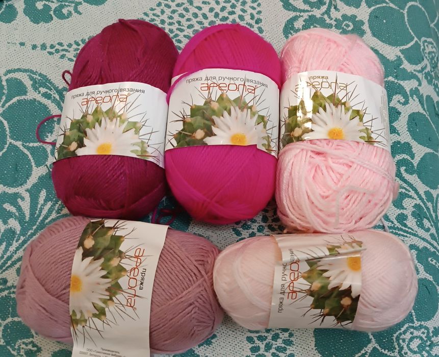 Акриловая пряжа разные цвета