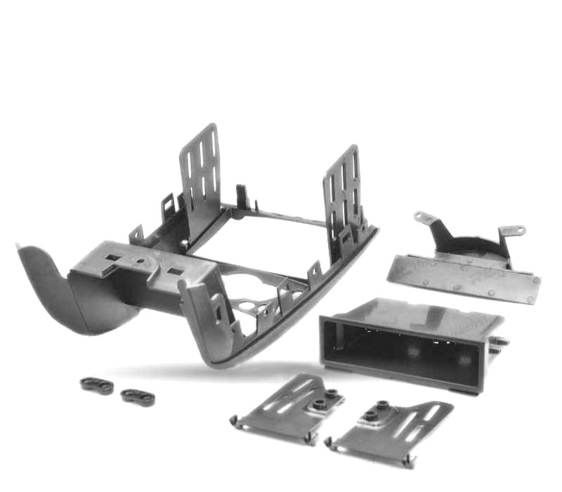 MOLDURA ADAPTADOR PRETO PARA RADIO 1-DIN Y 2-DIN PARA MINI HATCH II CABRIO II CLUBMAN CLUBVAN COUPE ROADSTER