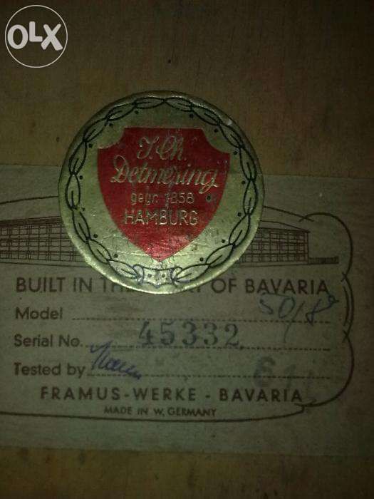 gitara J.CH. Detmering Hamburg 1858 [pudło]