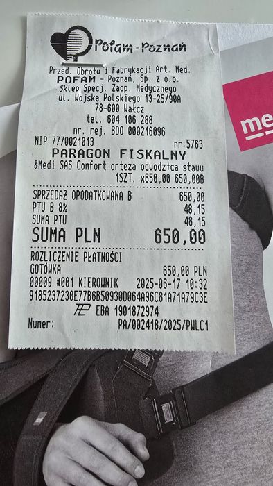 Orteza, stabilizator, temblak, bark, ramię,  Medi Sas Comfort