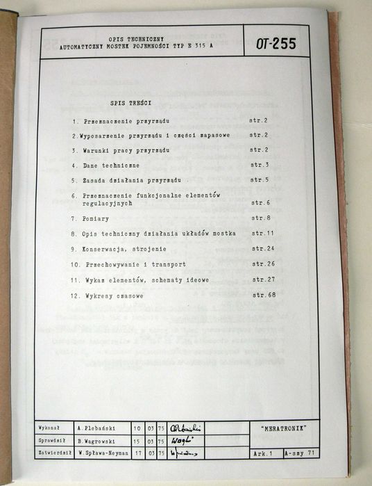 Instrukcja mostek E-315A meratronik