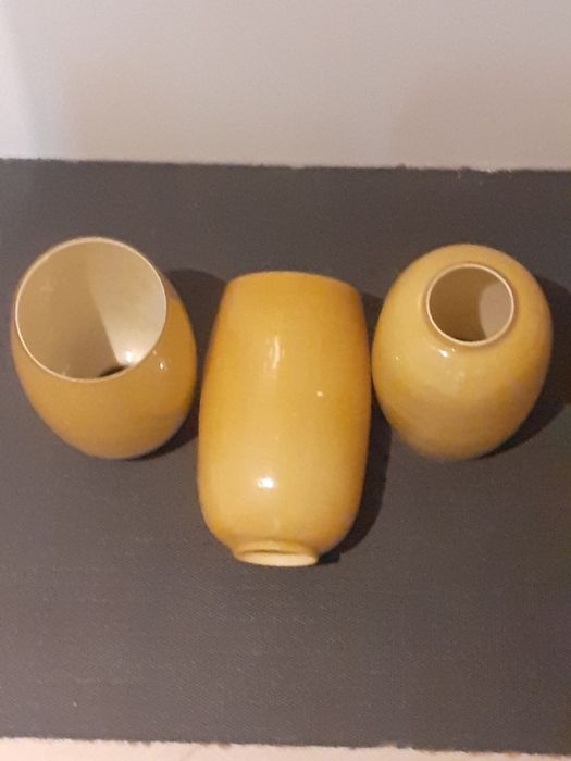 Szklane klosze z okresu PRL - 3 szt.