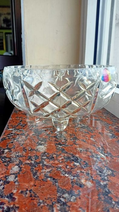 Misa na nóżkach wzór Pinwheel dekoracja srebrna Irena Inowrocław