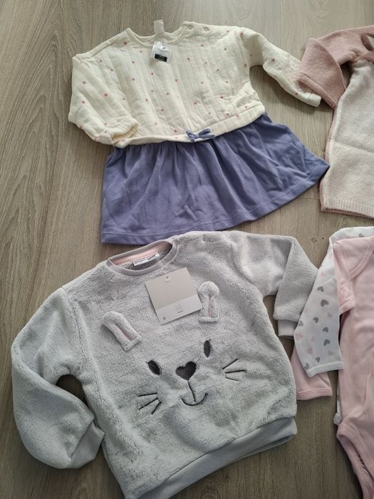 86 92 zestaw paka komplet nowych ubranek ciuchów dla dziewczynki
