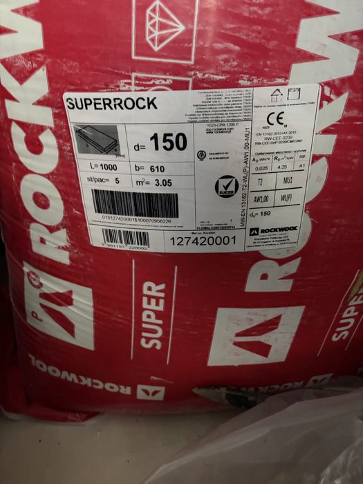 Wełna rockwool superrock 15 cm i 20 cm