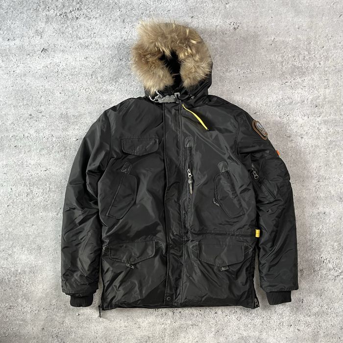 Kurtka puchowa parka parajumpers z futrem XXL vintage