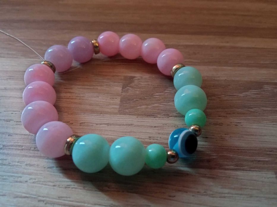 Bransoletka ochronna , oko proroka z naturalnymi kamieniami