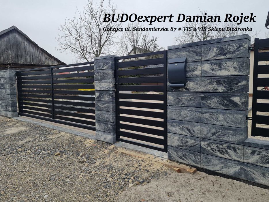 Pustak bloczek gładki STYROBUD FINI nowoczesne ogrodzenie modułowe