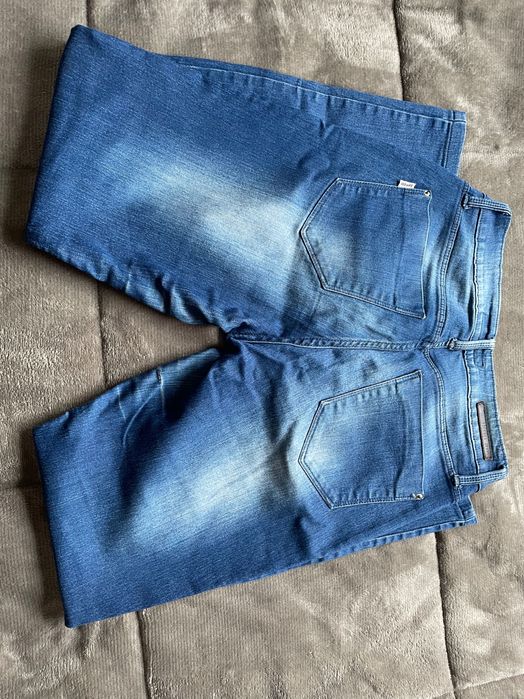 Calças ganga cintura subida