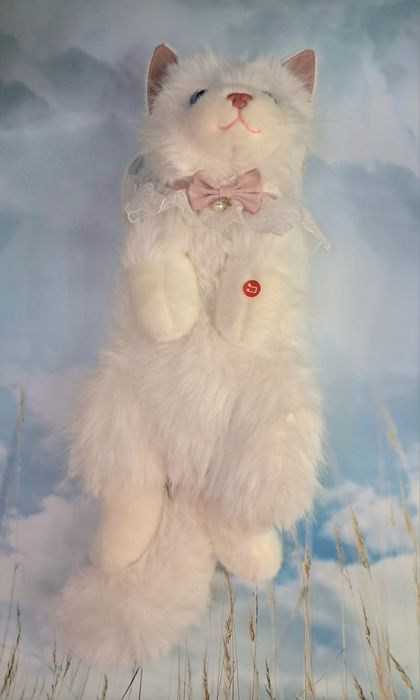 Іграшка рюкзак пухнастий кіт музичний