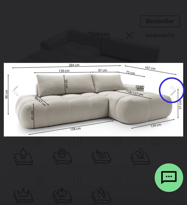 Naroznik ombo lewy, nowy, tylko rozpakowany