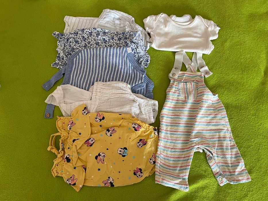 Roupinha Bebé (menina) até 1 mês – Lote 7 peças