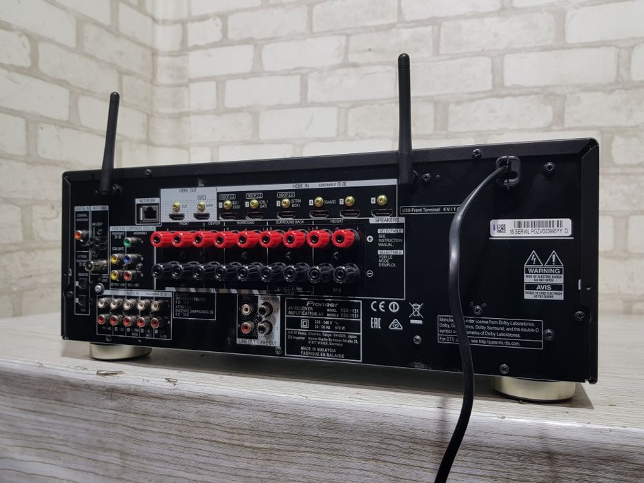 7.2 AV ресивер PIONEER VSX-1131., *7x100 Вт, HDMI, Wi-Fi, Bluetooth