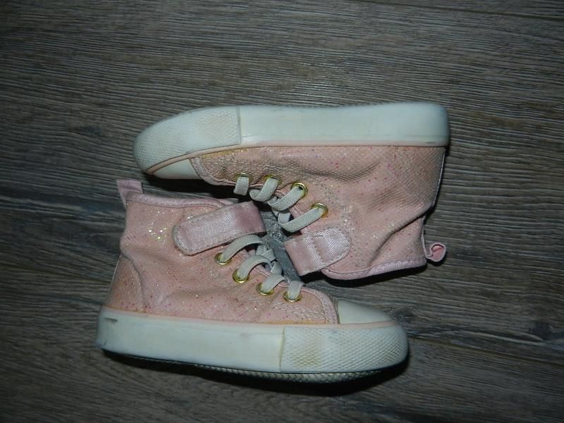 Розовые детские кеды на девочку 24 размер, 15 см