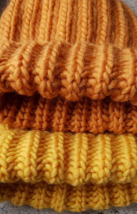 Zimowe grube ciepłe czapki wełniane beanie rękodzieło handmade