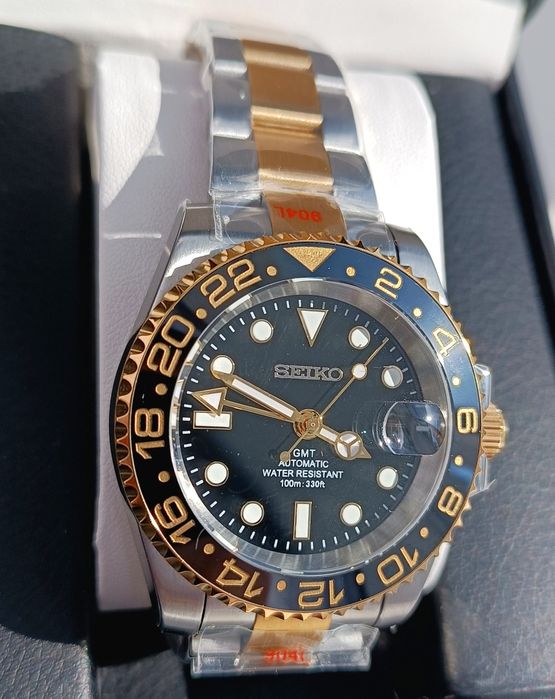 Годинник часы MOD Seiko GMT Master механізм NH34