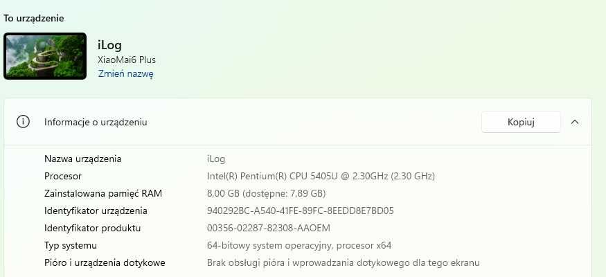 MAIBENBEN XiaoMaix6 plus 17,3 cala dysk SSD 8GB DDR4
