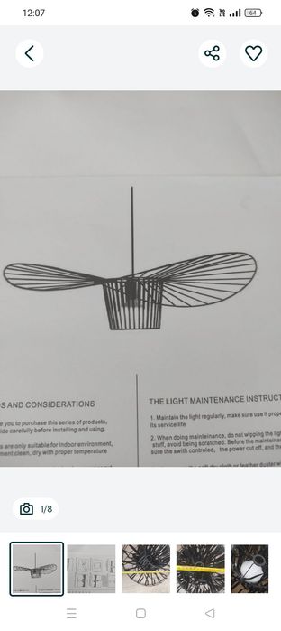 Lampa kapelusz designerska design nowoczesna sufitowa