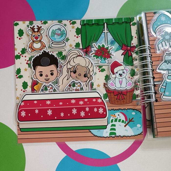 Тока бока Зимовий відпочинок альбом на липучках подарунок дитині