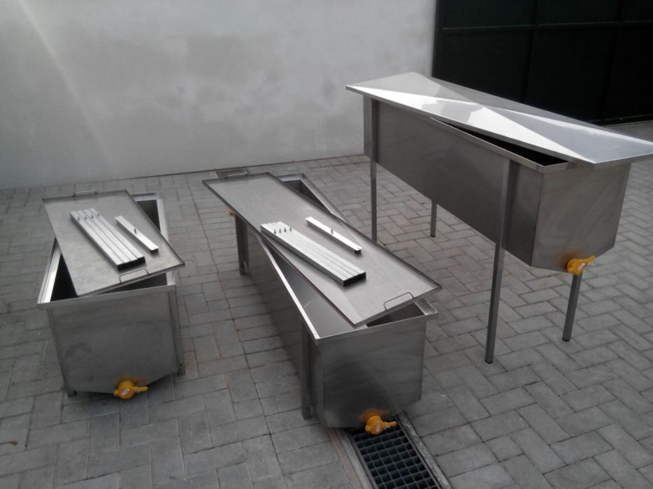 Tina inox desopercular 2000x450 mel apicultura já com Iva