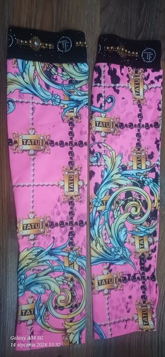 Rękawiczki TATU nowe bawełniane z cyrkoniami uniwersalne