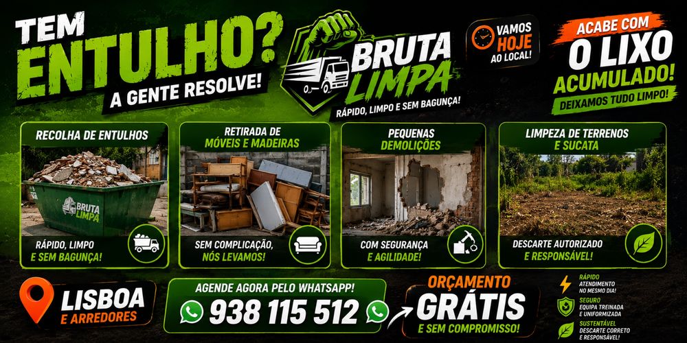 Recolha de Entulho, Móveis e Limpezas – Lisboa e Arredores